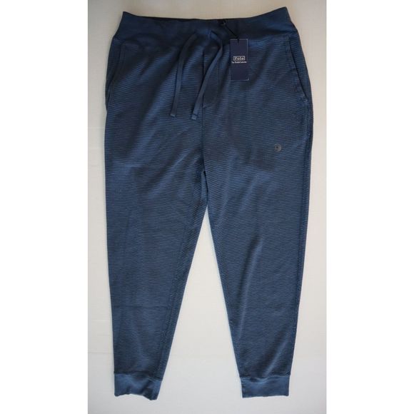 Polo Ralph Lauren Men's Sz Medium Clancy Blue Waffle-Knit Jogger Pants - Picture 3 of 12